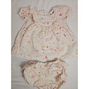 Happily Grey Kids Baby Girl 2-Piece Floral Eyelet Outfit 6-9 Months